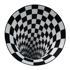 3D Visual Floor Area Mat Anti-slip Illusion Rug Doormat Round Living Room Carpet Mat (Option: 60cm  GPCT2615)