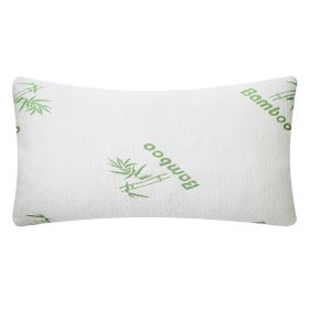 Bamboo Memory Foam Bed Pillow, Hypoallergenic W/ Washable Cover, Queen (Option: Queen)