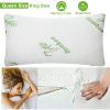 Bamboo Memory Foam Bed Pillow, Hypoallergenic W/ Washable Cover, Queen
