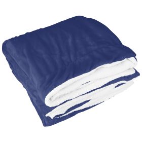 Soft Flannel Fleece Throw Blanket, King, 4 Colors (Option: Navy BLUe  GPCT2633)