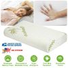 Bamboo Memory Foam Sleep Pillow Contoured, 3 Sizes