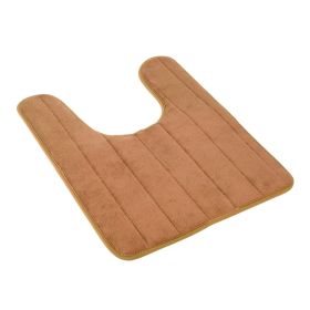 U Shaped Contour Toilet Rugs, 23.62" x 19.69", 5 Colors (Option: Coffee)