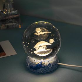 Orbis Crystal Ball Nightlight, 2.36" Diameter, 11 Scene Options (Items: Elegant Shell)