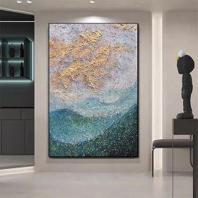 Hand Painted Abstract Mountains Oil Painting, 5 Sizes (Style: 01, size: 50X70cm)