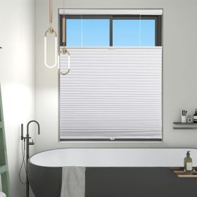Blackout Cellular, Cordless Blinds, Top Down/Bottom Up, Pleated Honeycomb (Color: Blackout-White, size: CUTOM SIZE)