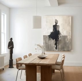 Hand Painted Abstract Female Dancer Oil Painting, 8 Sizes (Style: 01, size: 70x100cm)