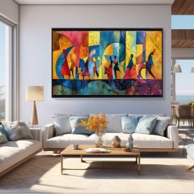Hand Painted Picasso-Like Abstract Figures Oil Painting, 8 Sizes, Multi-Colors (Style: 01, size: 60X90cm)