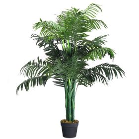 Artificial Areca Palm Silk Tree, 3.5 Ft Tall (Color: Green, size: 3.5 Ft)