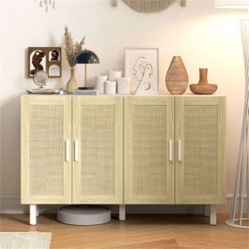 Rattan Sideboard Cabinet, 2 Door, Natural (Color: As Picture)