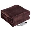 Electric Flannel Heated Blanket with 6 Heat Settings, 59" x 50"