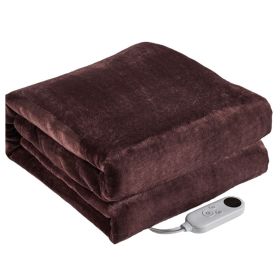 Electric Flannel Heated Blanket with 6 Heat Settings, 59" x 50" (Option: COFF 152 127CM  GPCT3815)
