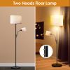Mother/Daughter Floor Lamp, 67.32", Grey or Beige Linen Shade