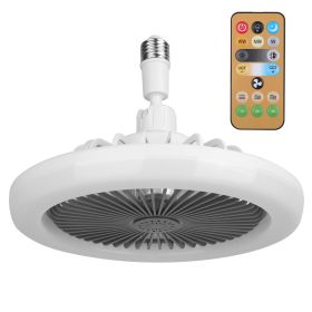 Dimmable Ceiling Fan Light With Remote Control,  9.44", 3 Speeds, Gray or White (Option: Grey  GPCT4472)