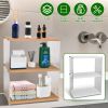 Acrylic Countertop Storage Organizer, 3 Tier, White or Burlywood