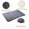 Luxury Bathroom Rug Set, Pebble Pattern, Black or Grey