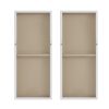 Heavily Embellished Canvas Wall Art Set, 2 Piece Set, 15" x 30", Grey/White