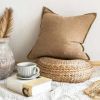 Linen Accent Throw Pillow Covers;  18" x 18", Various Colors