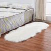 Wool Long Fur Bedroom Accent Rug, 23.62" x 70.87", 3 Colors