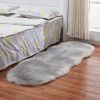 Wool Long Fur Bedroom Accent Rug, 23.62" x 70.87", 3 Colors