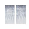 Heavily Embellished Canvas Wall Art Set, 2 Piece Set, 15" x 30", Grey/White