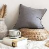 Linen Accent Throw Pillow Covers;  18" x 18", Various Colors
