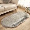 Oval Plush Accent Rug, 23.62" x 47.24", 7 Colors
