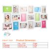 18 Picture Collage Display, 35" x 18.3", Black or White Frame