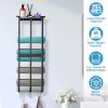 Towel Rack Storage Shelf, Wall Mounted, Black