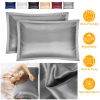 Satin Pillow Cases, 2 Piece Set, Queen, 4 Colors