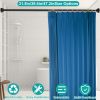 Adjustable Tension Curtain / Shower Rod, Stainless Steel, Black