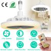 Dimmable Ceiling Fan Light With Remote Control,  9.44", 3 Speeds, Gray or White