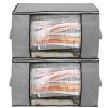 Foldable Fabric Storage Bag with Clear Window, 2 Colors
